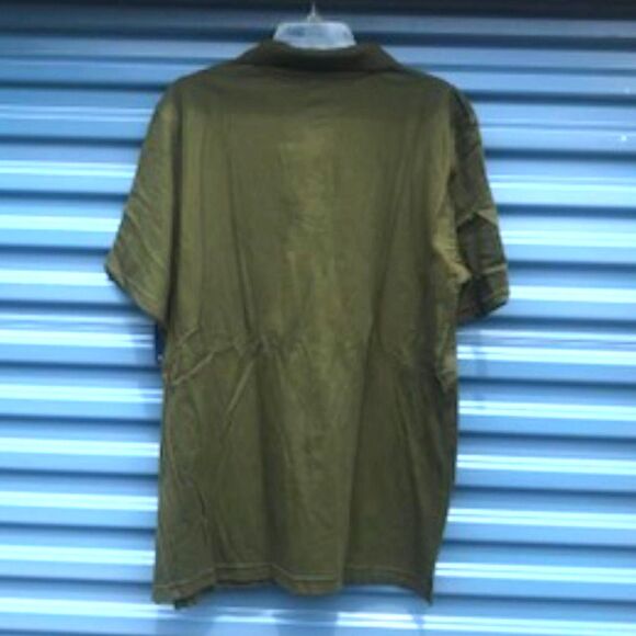 Jersey Polo Style Shirt . Size: Large {42-44} Casual or Work. George . Olive - Picture 2 of 5